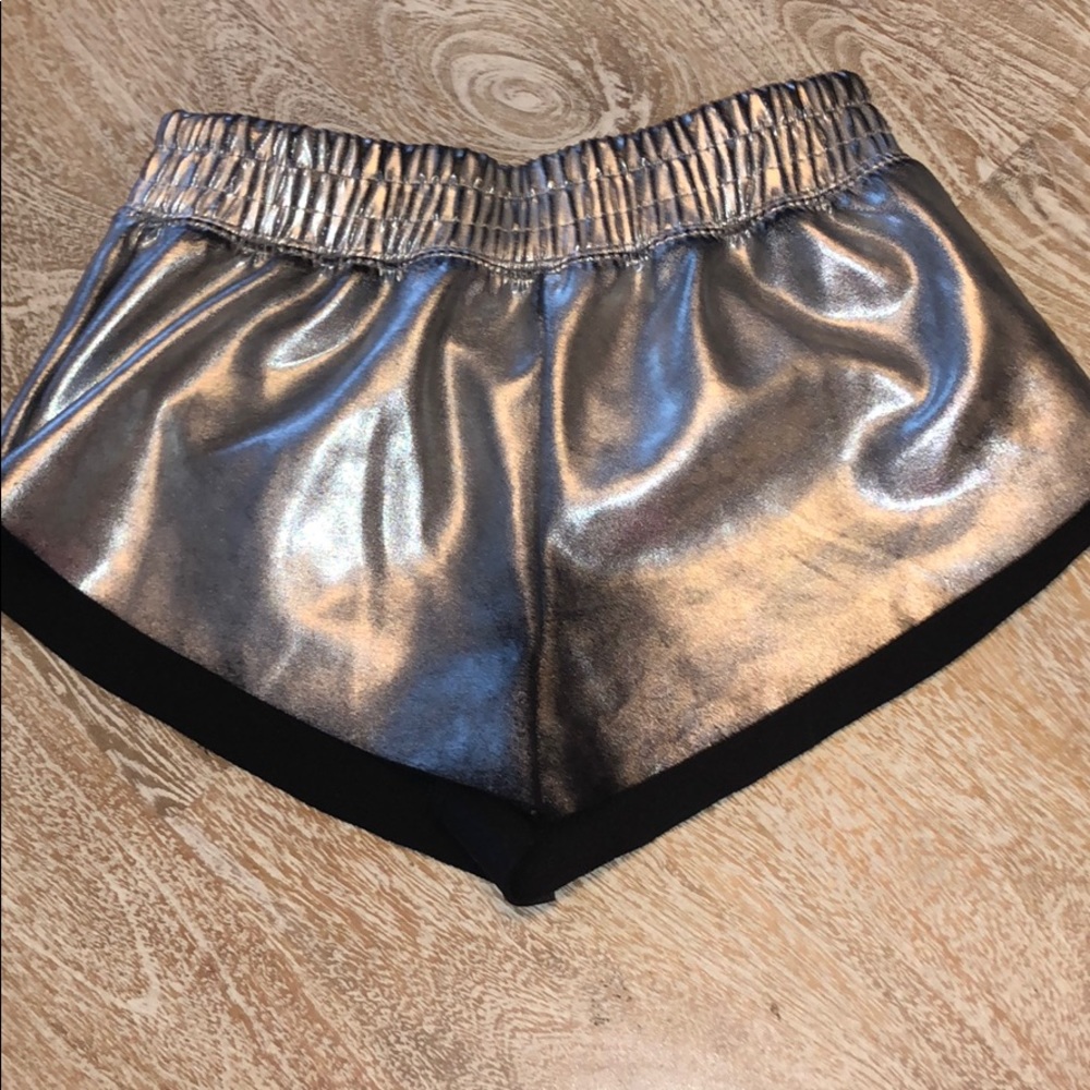 Forever 21 silver shorts metallic hot shorts XS